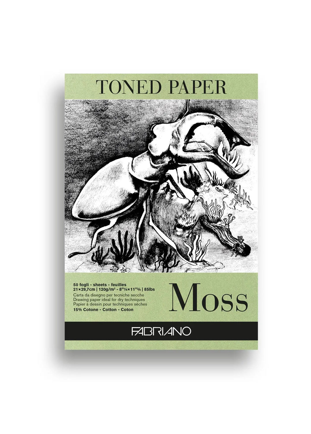 Fabriano Toned Paper Block moss - A4 - 120g - 50 Blatt