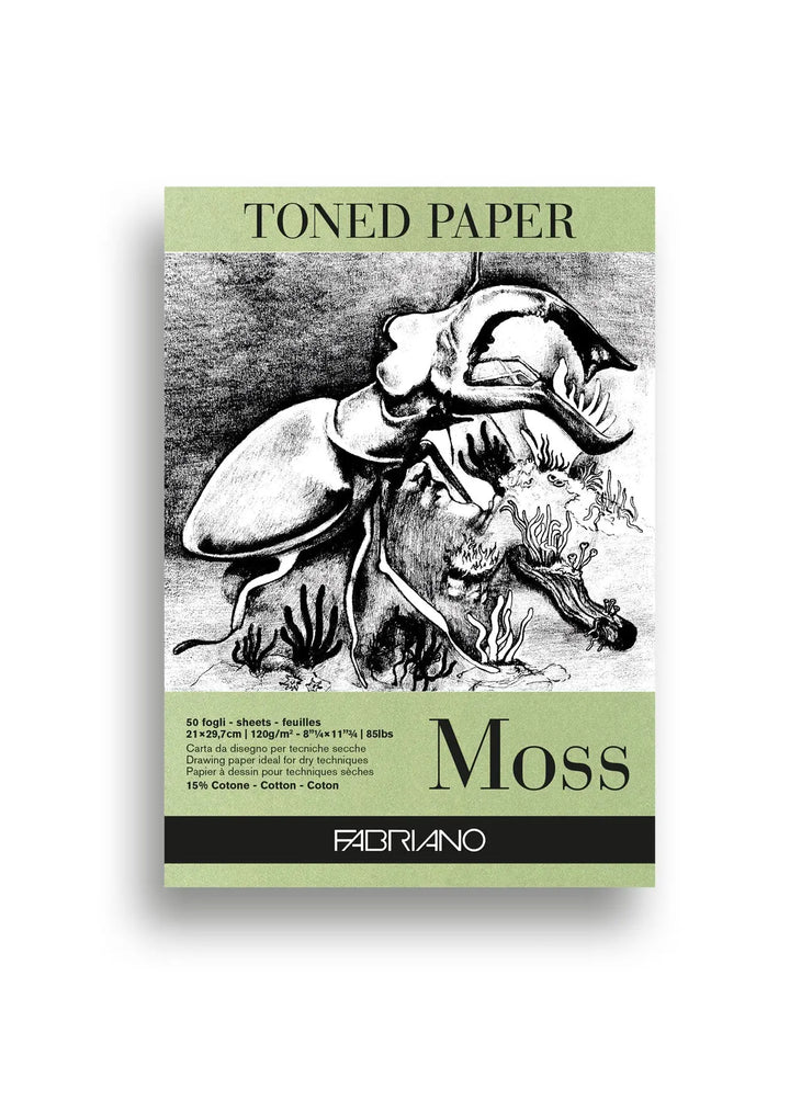 Fabriano Toned Paper Block moss - A4 - 120g - 50 Blatt