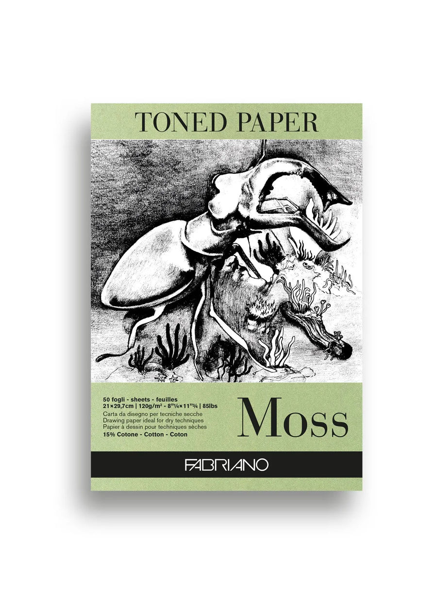 Fabriano Toned Paper Block moss - A4 - 120g - 50 Blatt