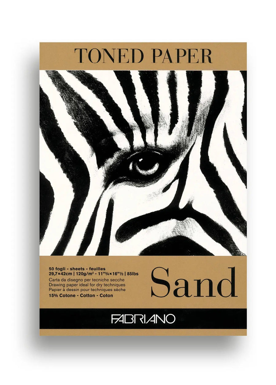 Fabriano Toned Paper Block sand - A3 - 120g - 50 Blatt