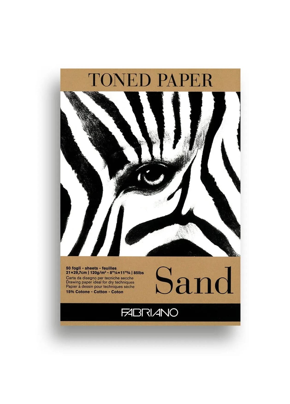 Fabriano Toned Paper Block sand - A4 - 120g - 50 Blatt - Kidis Art