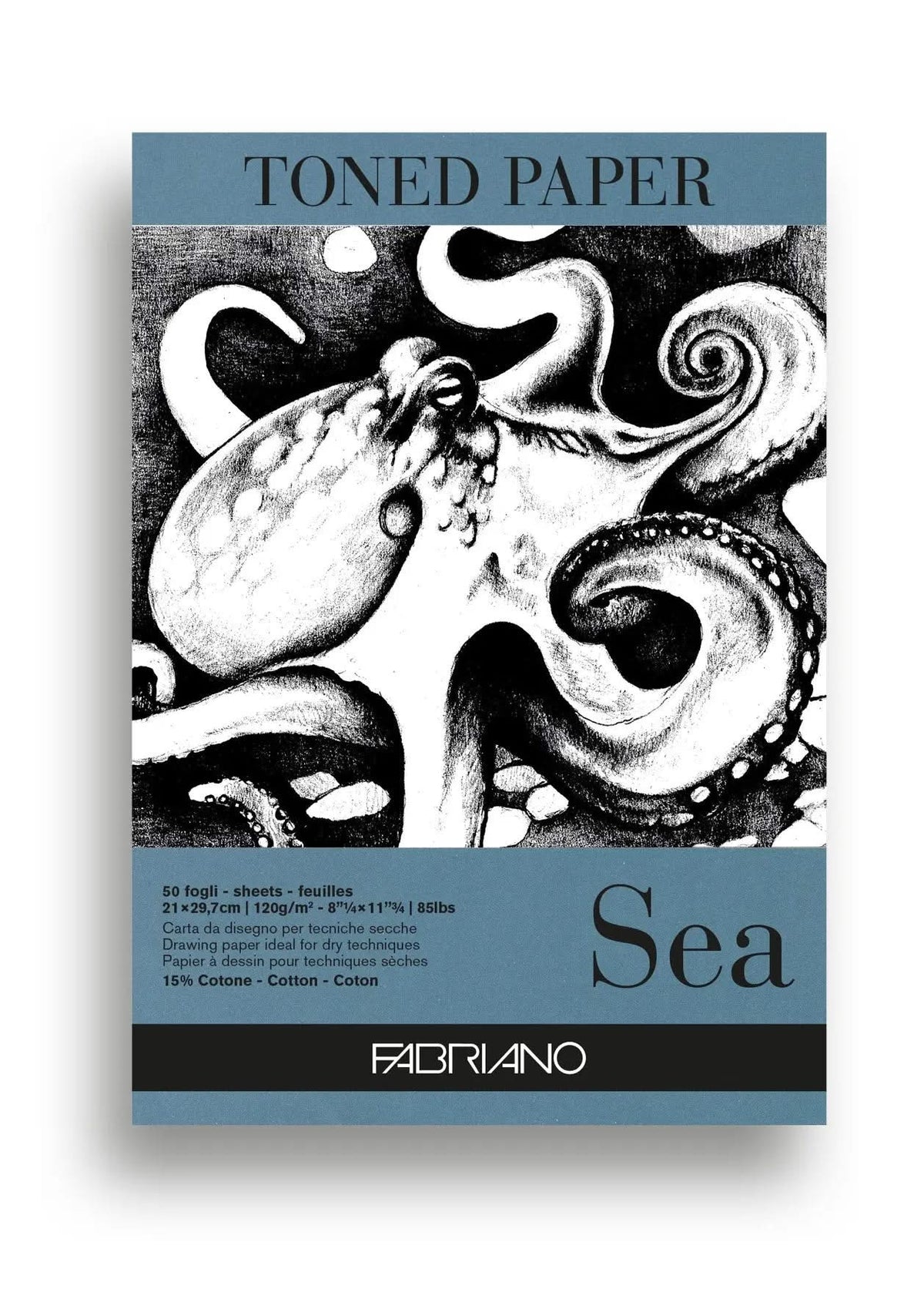 Fabriano Toned Paper Block sea - A3 - 120g - 50 Blatt - Kidis Art