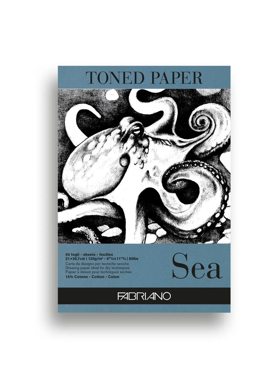 Fabriano Toned Paper Block sea - A4 - 120g - 50 Blatt