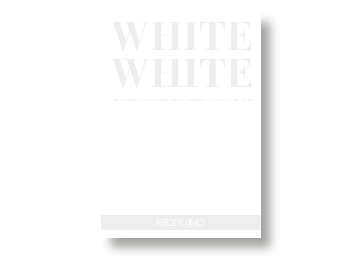 Fabriano White White Block - A2 - 300g - 20 Blatt - Kidis Art