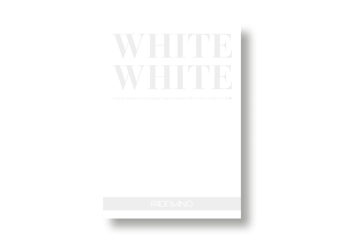 Fabriano White White Block - A3 - 300g - 20 Blatt - Kidis Art