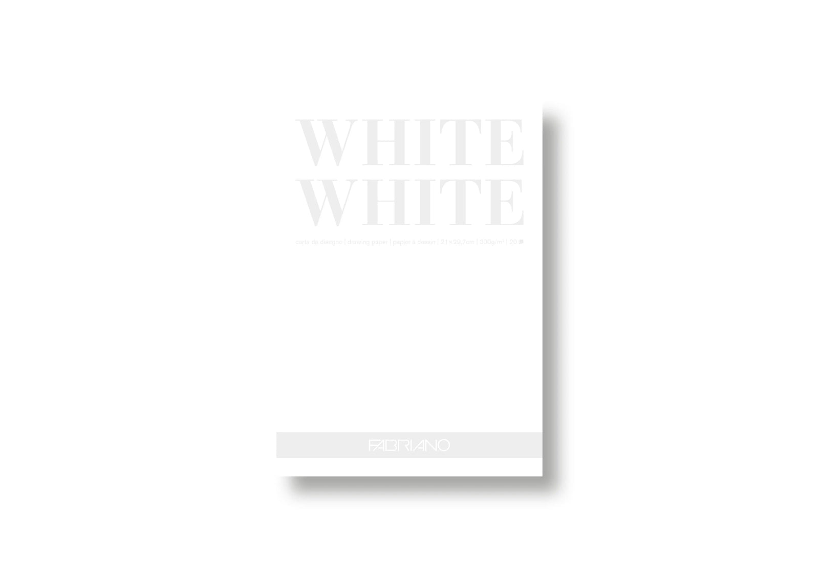 Fabriano White White Block - A4 - 300g - 20 Blatt - Kidis Art