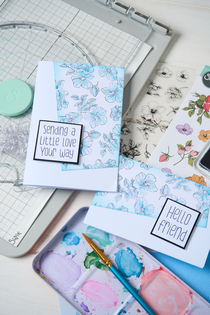 Klarsichtstempel-Set 12 Stück - Ein bisschen Liebe senden Set