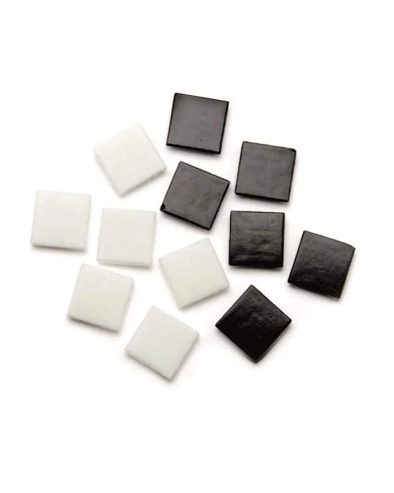 Glas-Mosaik Grosspackung 600g , schwarz / weiss - Kidis Art