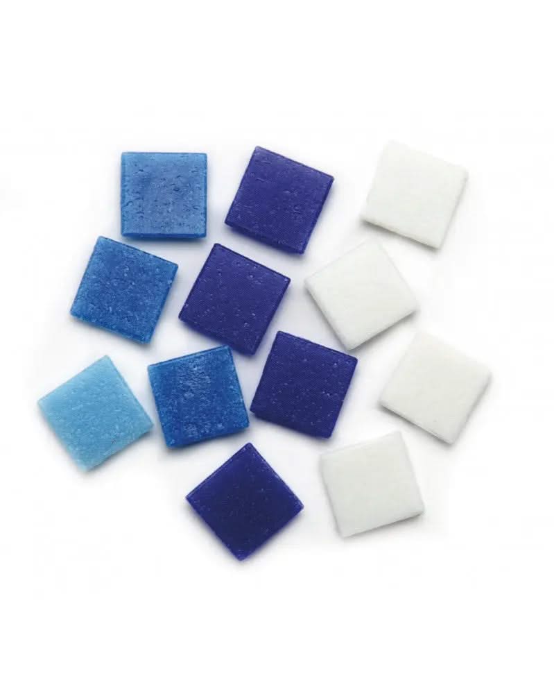 Glas-Mosaik Grosspackung 600g, blau sortiert - Kidis Art