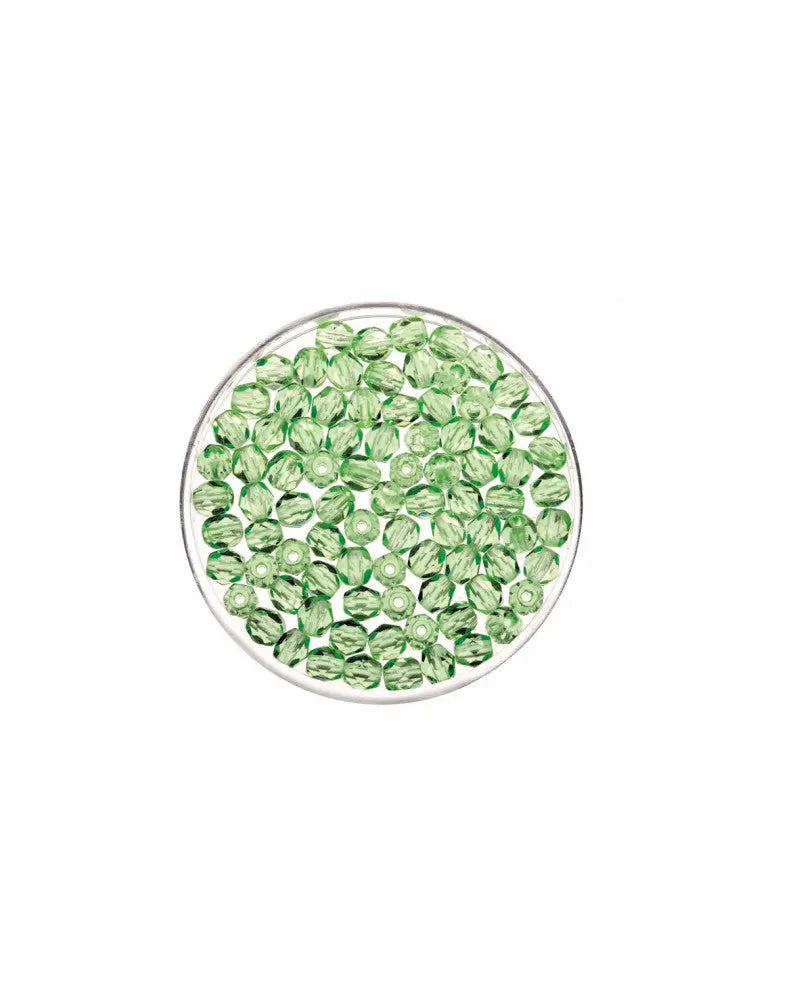Glasschliffperle 4mm 100St hellgrün
