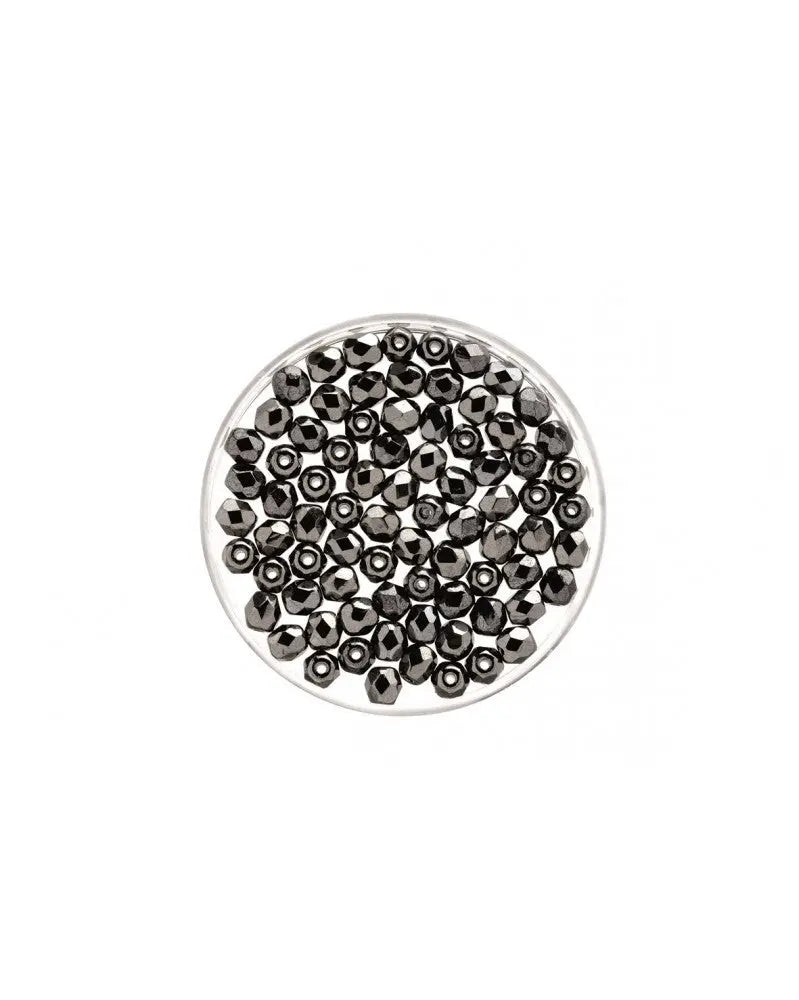 Glasschliffperle 4mm 100St hematit