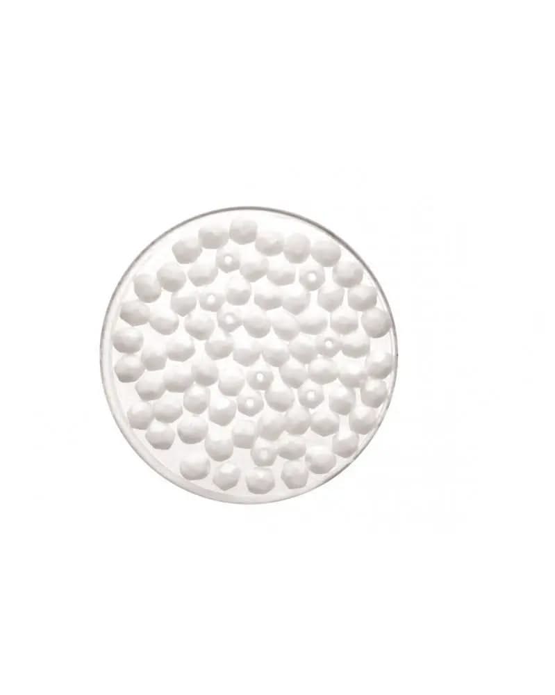 Glasschliffperle 4mm 100St weiss - Kidis Art