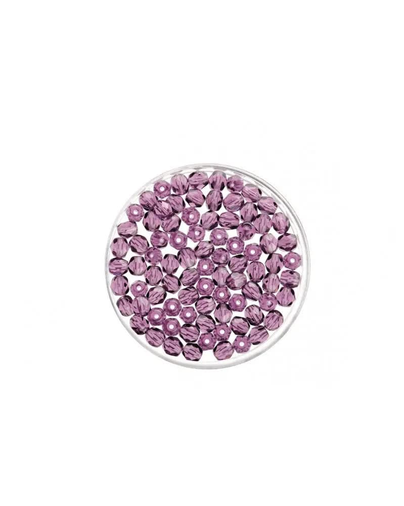 Glasschliffperle 6mm 50St violett - Kidis Art