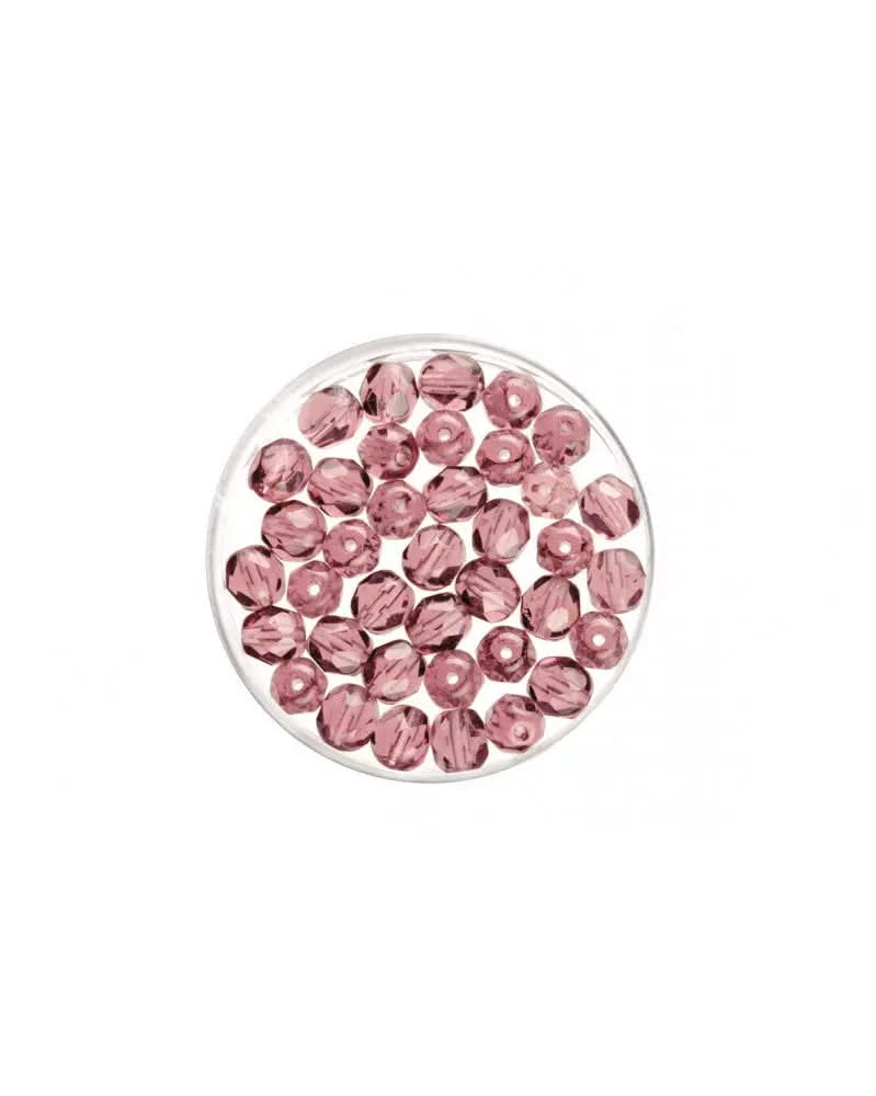 Glasschliffperlen 4mm 100St amethyst - Kidis Art