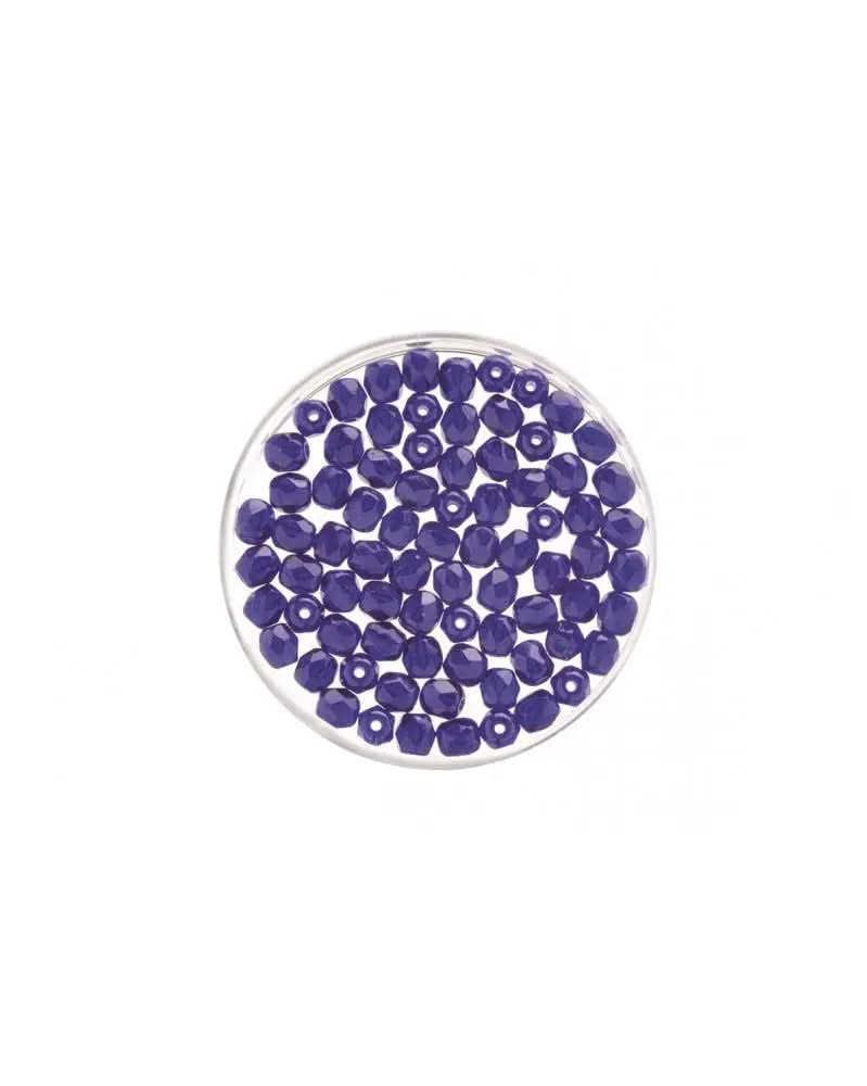 Glasschliffperlen 4mm 100St azurblau - Kidis Art