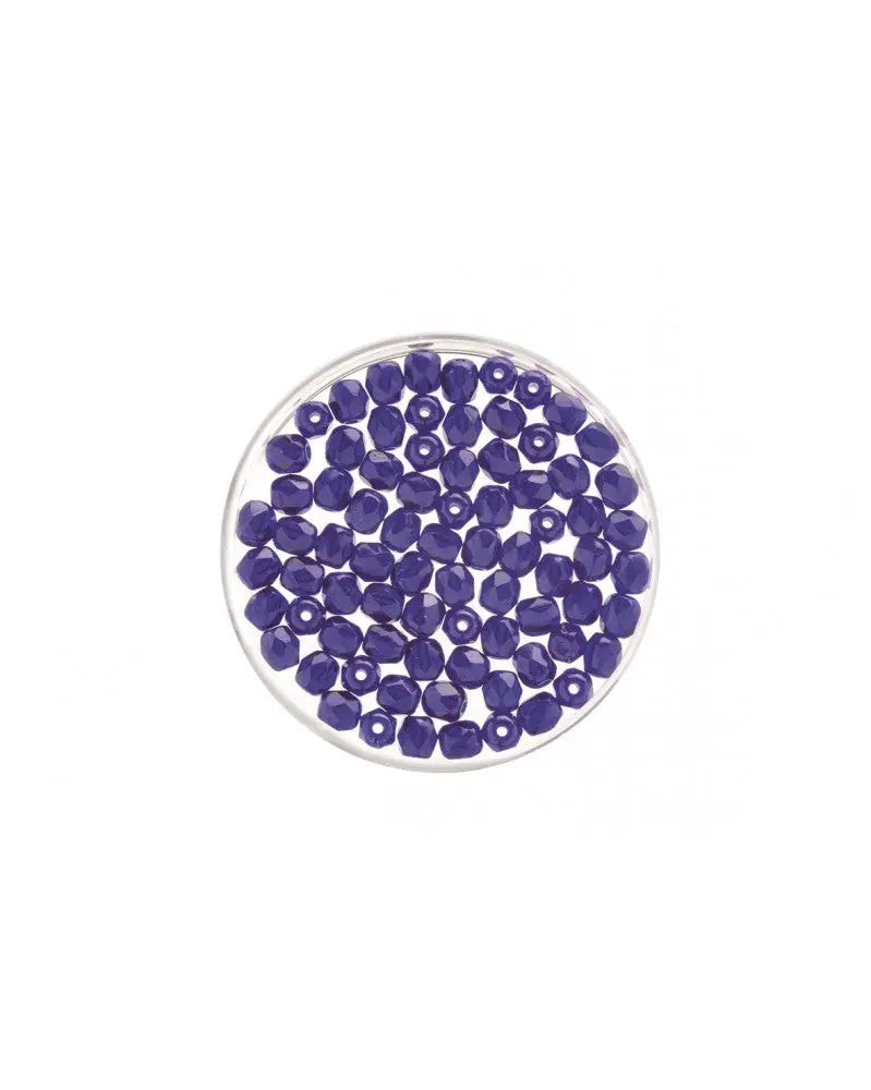 Glasschliffperlen 4mm 100St azurblau