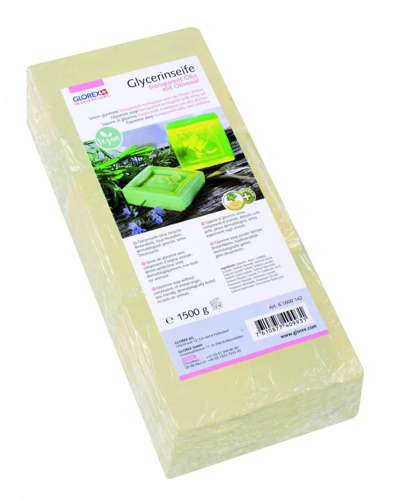 Glycerin-Seife Öko 1500g mit Olivenöl transparent
