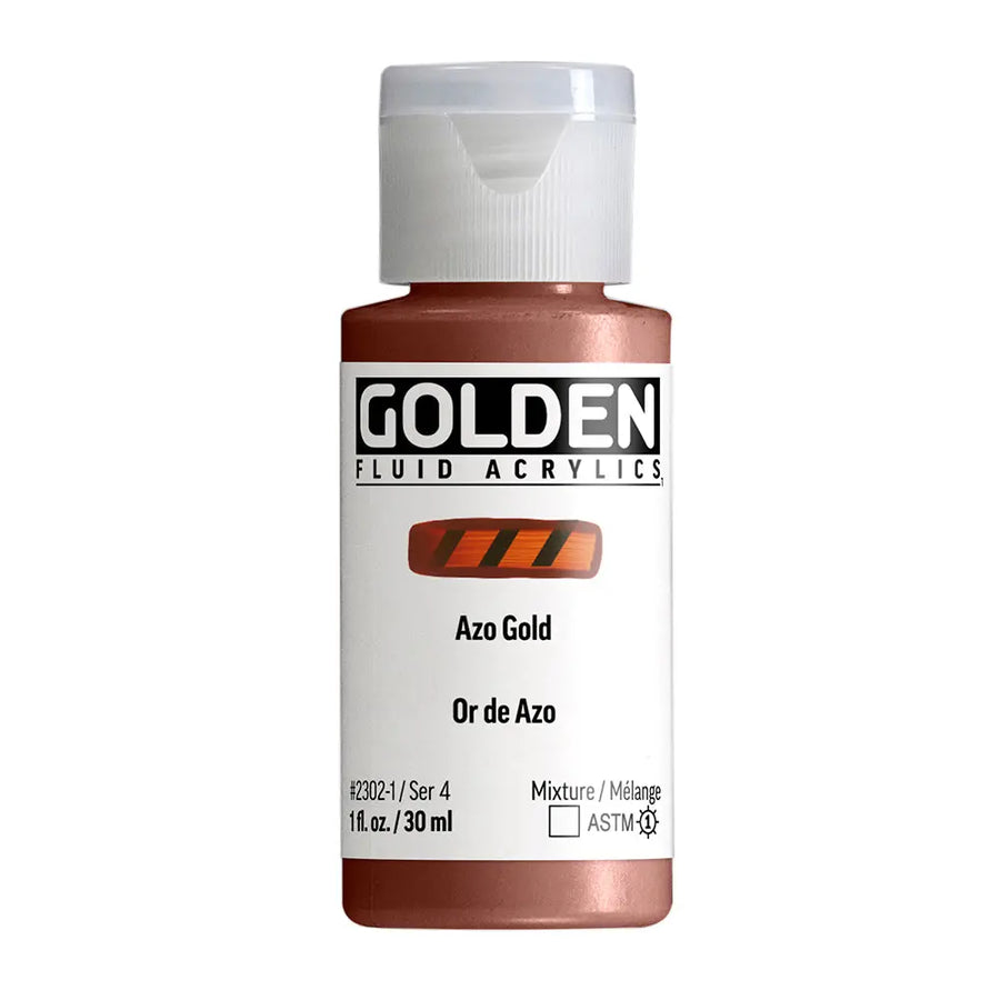 Golden Fluid Acrylfarbe Azo-Gold 30 ml