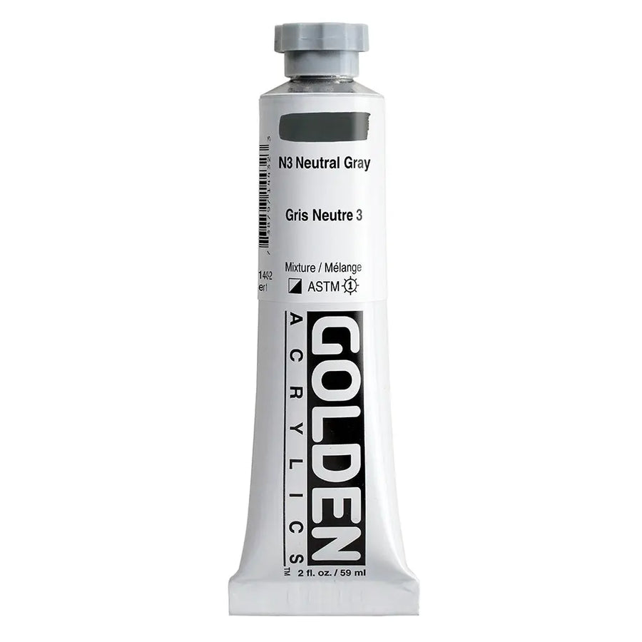 Golden Heavy Body Acrylfarbe N3 Neutral Grau 59 ml