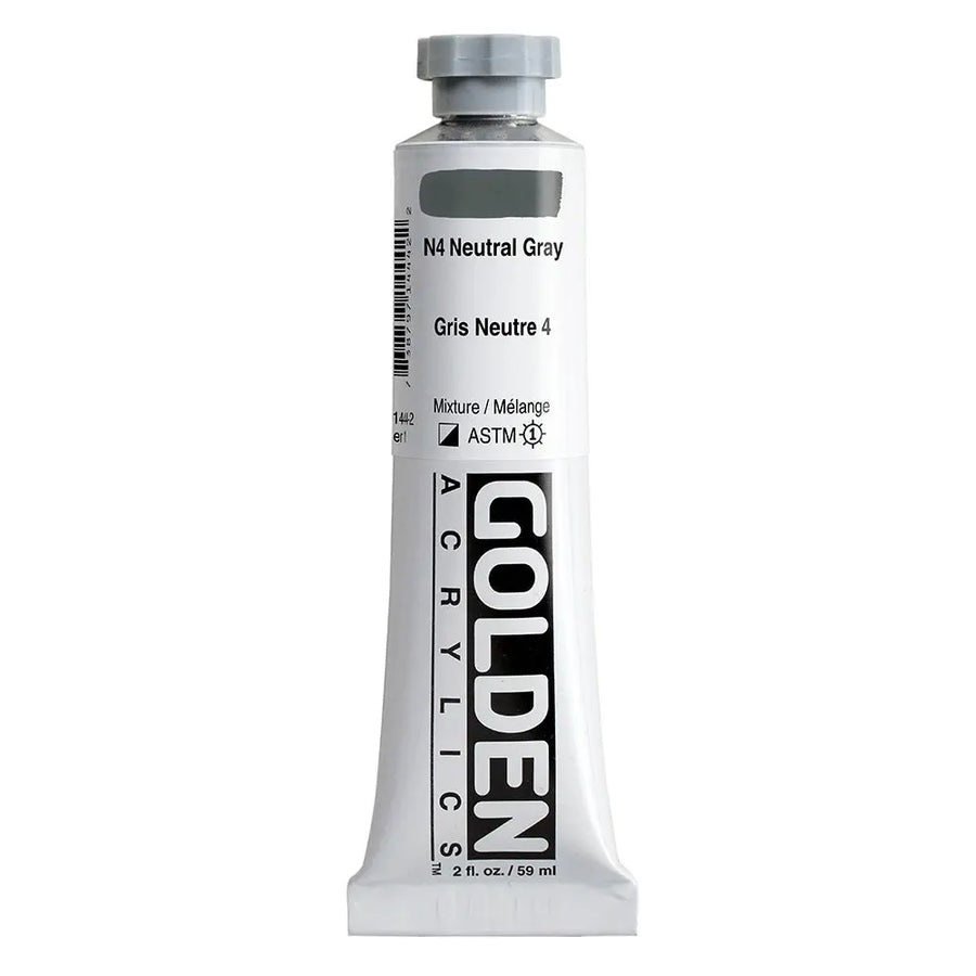 Golden Heavy Body Acrylfarbe N4 Neutral Grau 59 ml