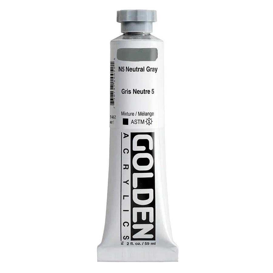 Golden Heavy Body Acrylfarbe N5 Neutral Grau 59 ml