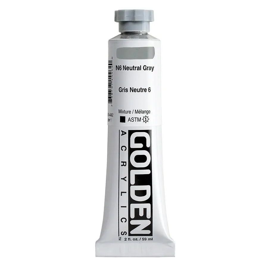 Golden Heavy Body Acrylfarbe N6 Neutral Grau 59 ml