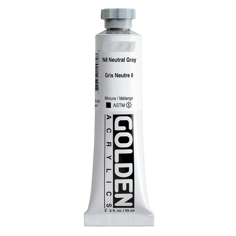 Golden Heavy Body Acrylfarbe N8 Neutral Grau 59 ml