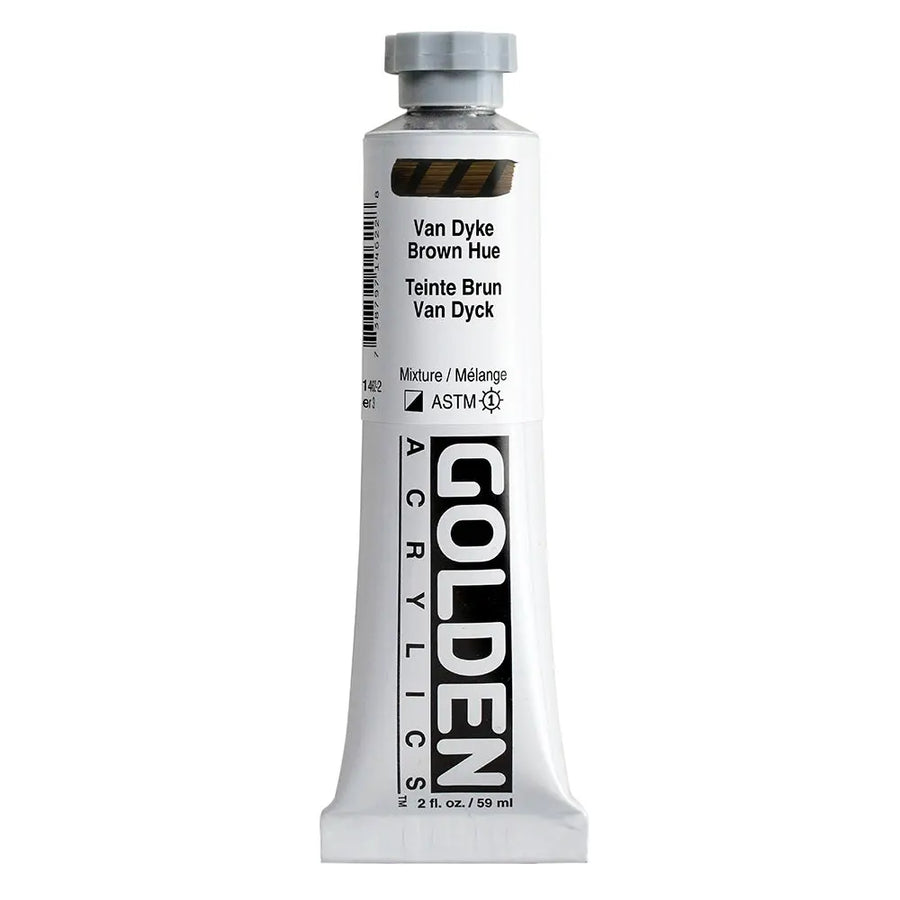 Golden Heavy Body Acrylfarbe Van Dyke Braun Farbton 59 ml
