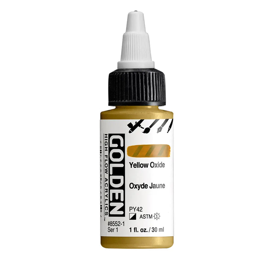 Golden High Flow Acrylfarbe Gelboxid 30 ml