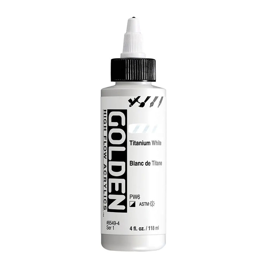 Golden High Flow Acrylfarbe Titanweiss 118 ml
