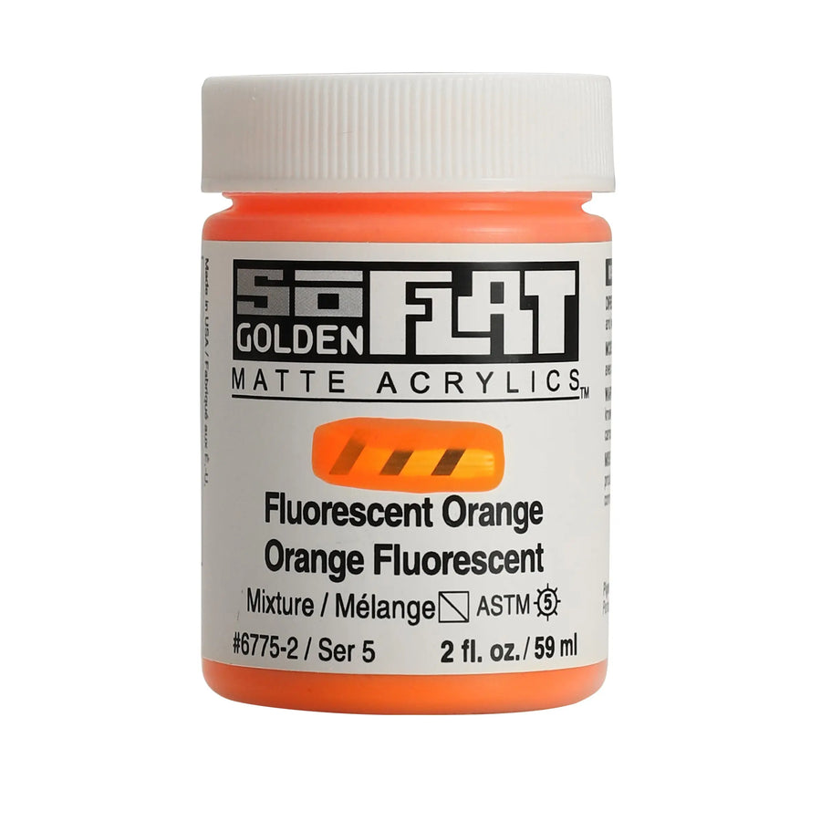 Golden SoFlat Acrylfarbe Fluoreszierend Orange 59 ml
