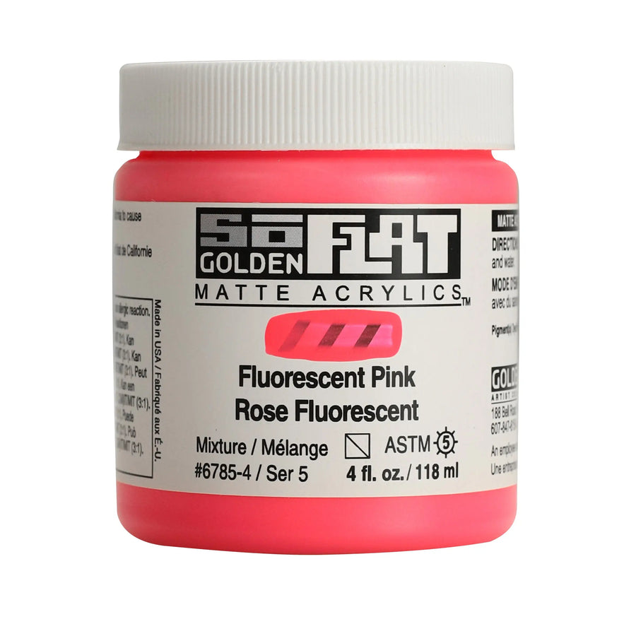 Golden SoFlat Acrylfarbe Fluoreszierend Pink 118 ml