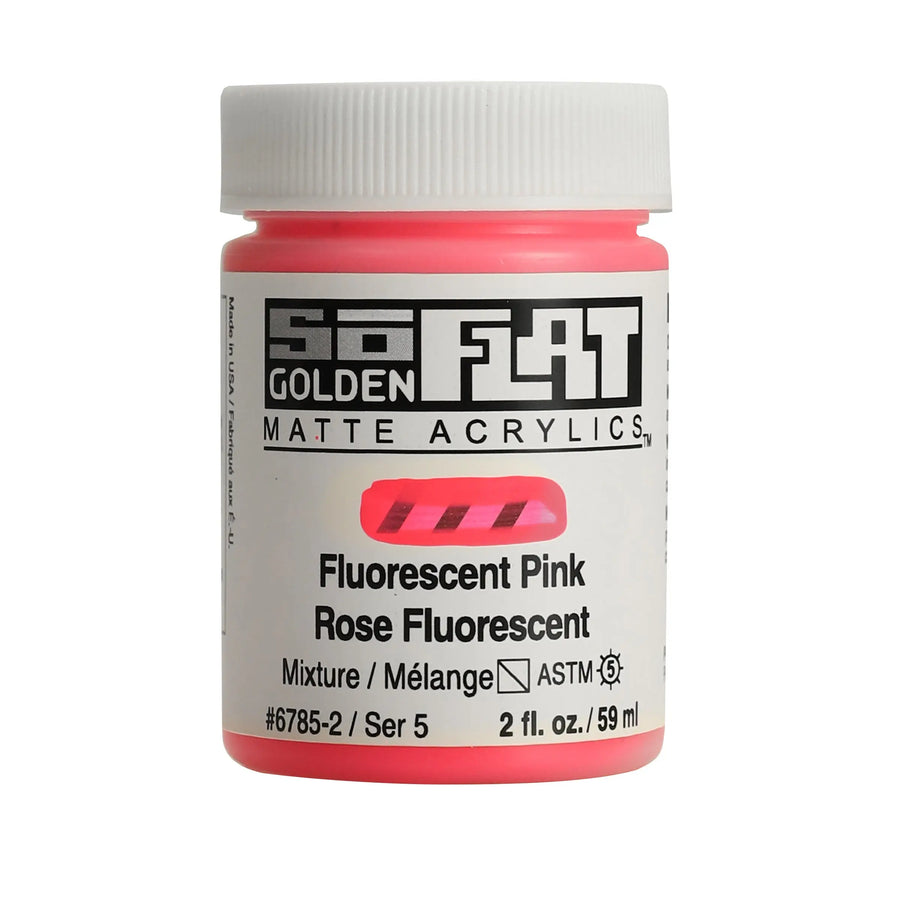 Golden SoFlat Acrylfarbe Fluoreszierend Pink 59 ml