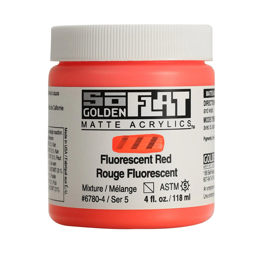 Golden SoFlat Acrylfarbe Fluoreszierend Rot 118 ml
