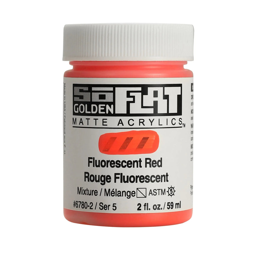 Golden SoFlat Acrylfarbe Fluoreszierend Rot 59 ml