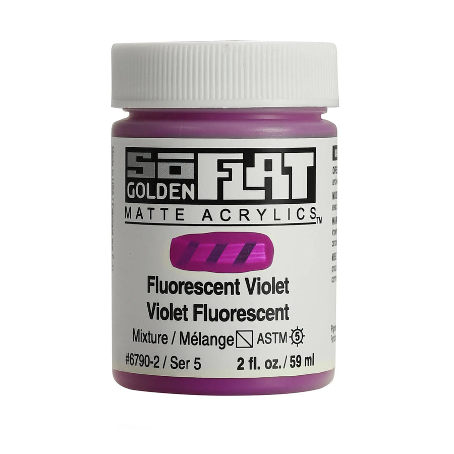 Golden SoFlat Acrylfarbe Fluoreszierend Violett 59 ml