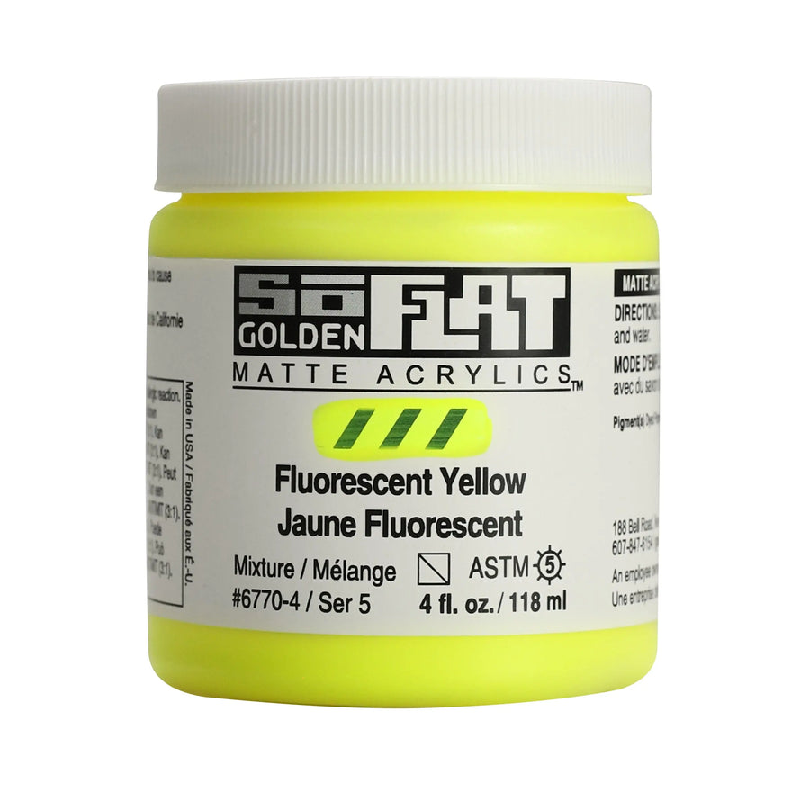 Golden SoFlat Acrylfarbe Fluoreszierend Ylw 118 ml