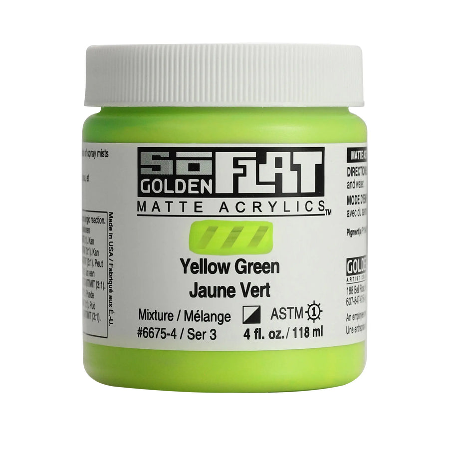 Golden SoFlat Acrylfarbe Gelbgrun 118 ml