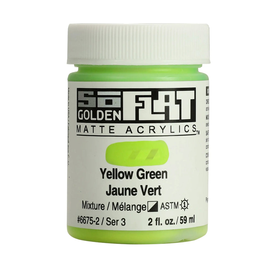 Golden SoFlat Acrylfarbe Gelbgrun 59 ml