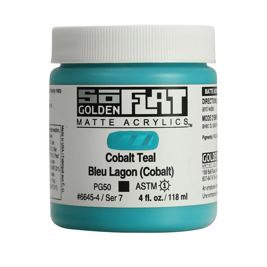 Golden SoFlat Acrylfarbe Kobaltblaugrun 118 ml