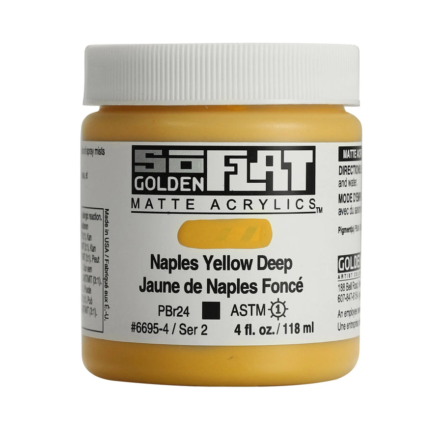 Golden SoFlat Acrylfarbe Naepelgelb Dunkel 118 ml