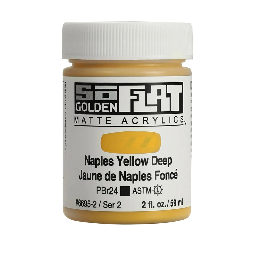 Golden SoFlat Acrylfarbe Naepelgelb Dunkel 59 ml