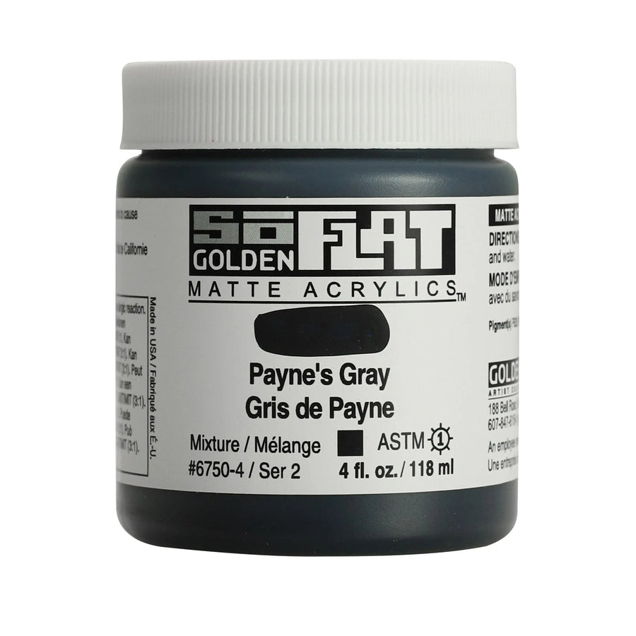 Golden SoFlat Acrylfarbe Paynesgrau 118 ml