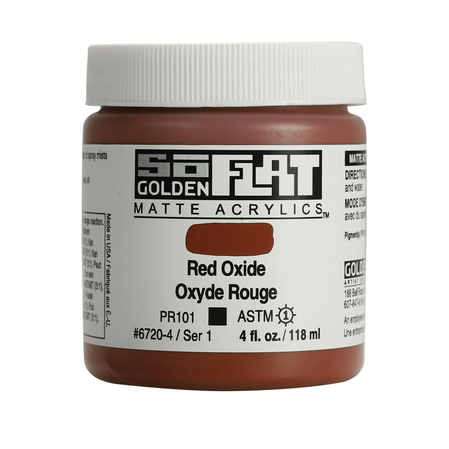 Golden SoFlat Acrylfarbe Rotoxid 4 Oz. / 118 ml