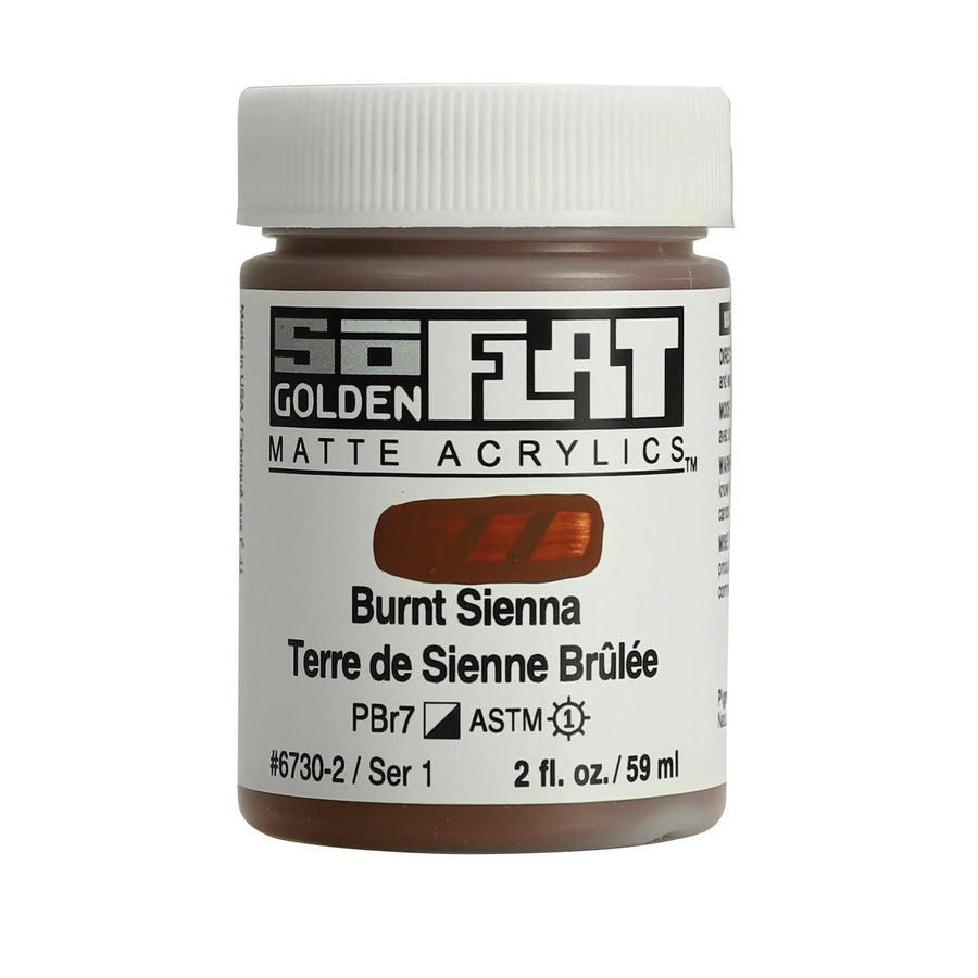 Golden SoFlat Acrylfarbe Siena Gebrannt 59 ml