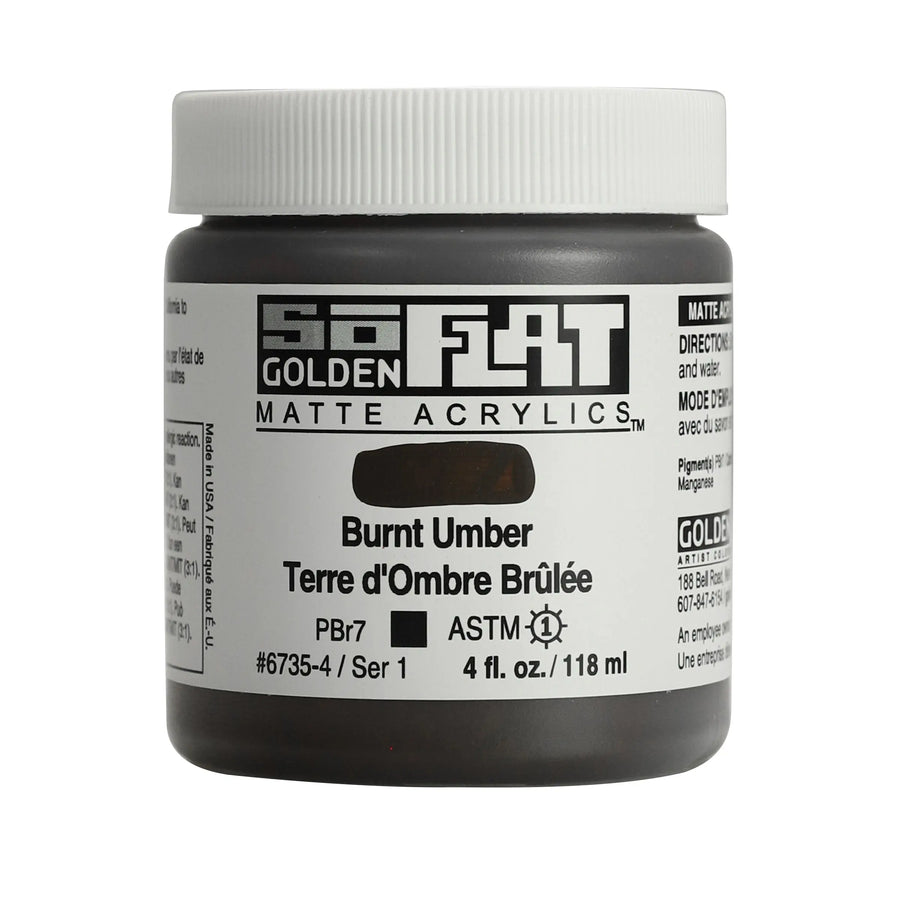 Golden SoFlat Acrylfarbe Umbra Gebrannt 118 ml