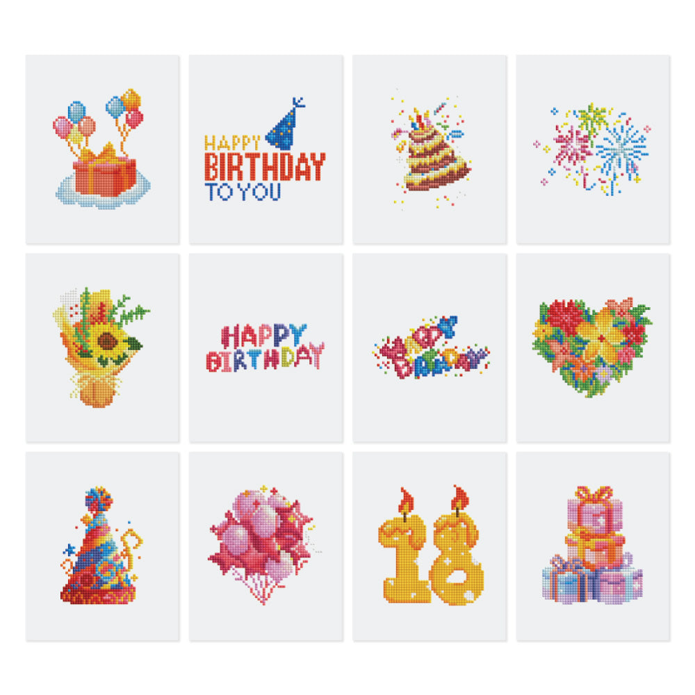 Mini-Serie Diamond Painting – Herzlichen Glückwunsch zum Geburtstag - Kidis Art