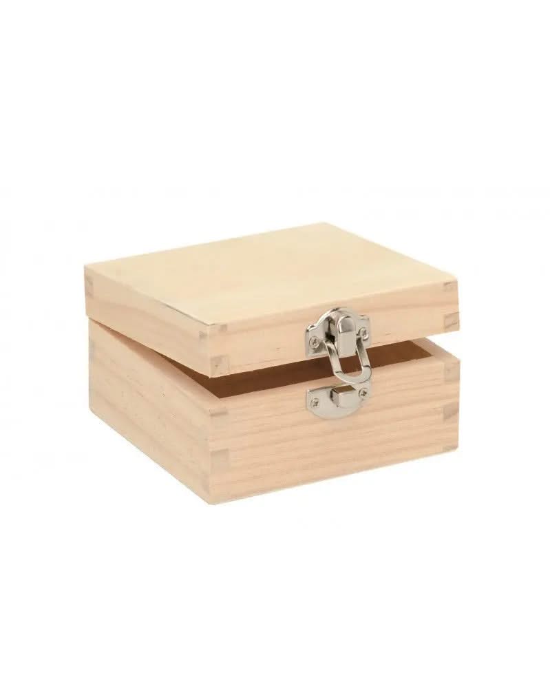 Holzbox quadrt. 10x10x5,5cm - Kidis Art