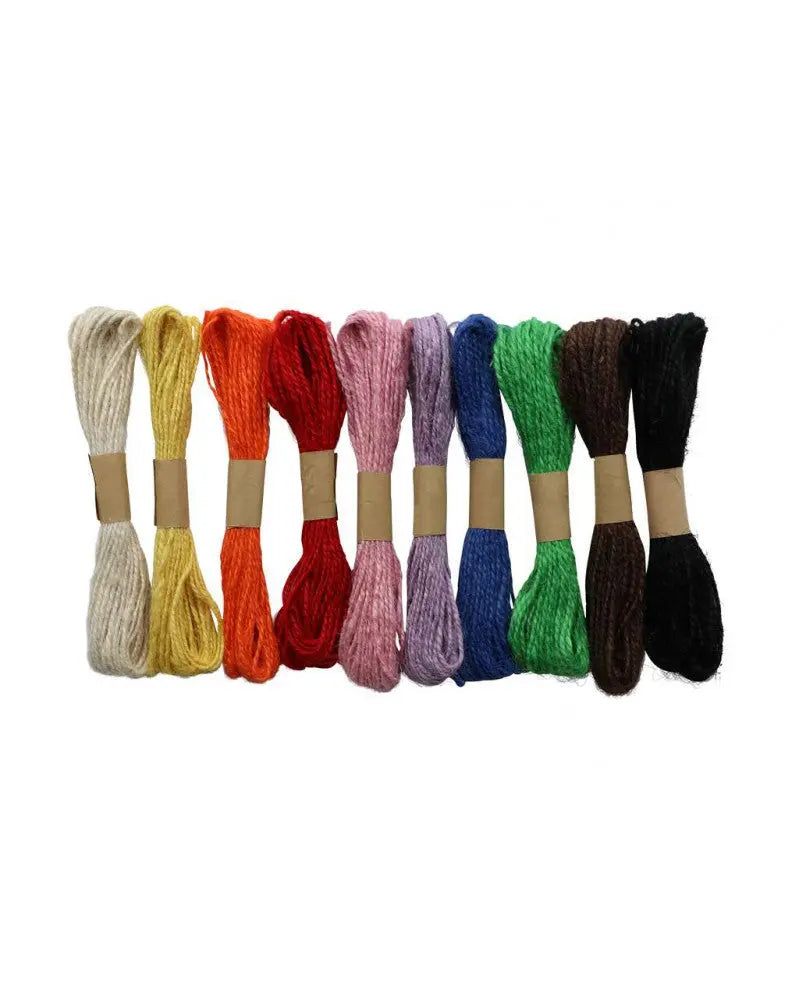 Jute-Schnur 10m, 10 Farben