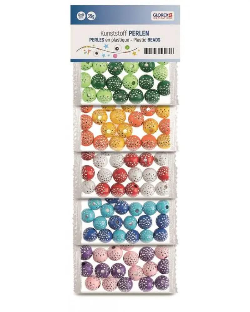 Kunststoff Perlen, bunt mit - Kidis Art